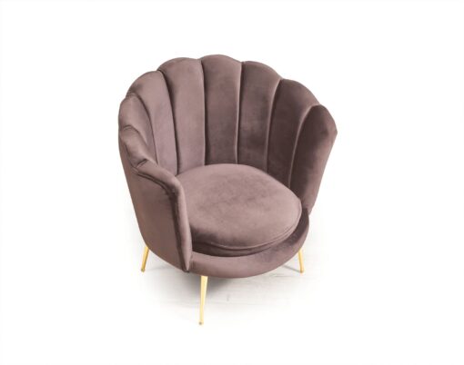 Bruin luxe velvet fauteuil