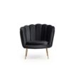 Zwarte luxe velvet fauteuil