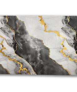 Pvc Marmer wandpaneel Black gold stripe