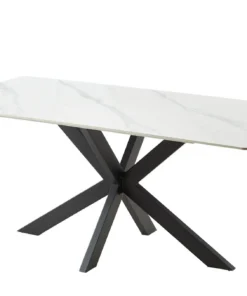 Keramische eettafel carrara white 180cm