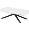 Keramische salontafel carrara white 130cm