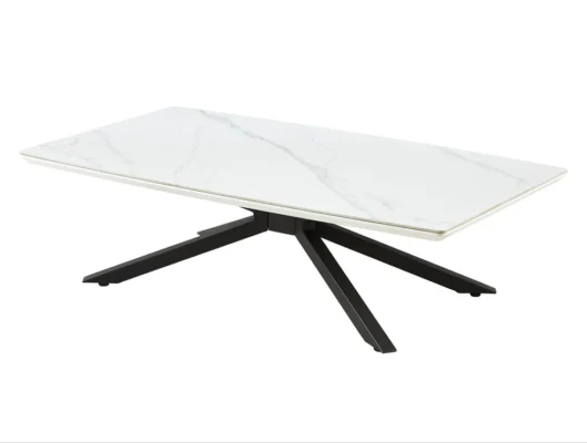 Keramische salontafel carrara white 130cm